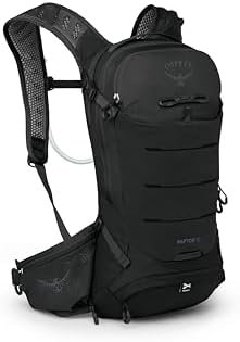 Osprey Raptor 10L Men's Mountain Biking Backpack with Hydraulics Reservoir, Black
