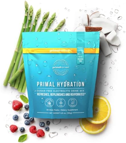 Primal Harvest Electrolytes Powder Packets Primal Hydration, Easy Open Packets, Energy Drink Mix (Lemon Berry, 30 Packs) (1 Bag) - Image 3